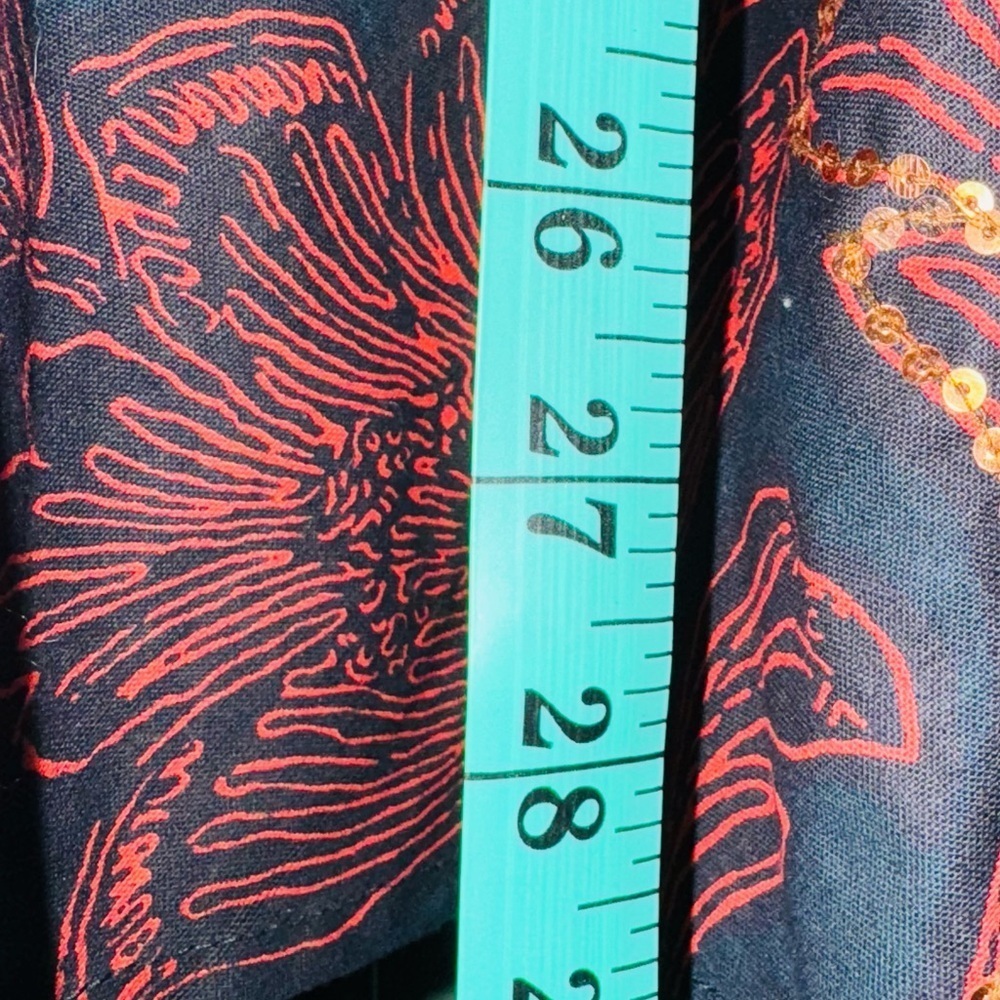 Mlle Gabrielle Navy and Red Floral Maxi Skirt - Picture 3 of 4